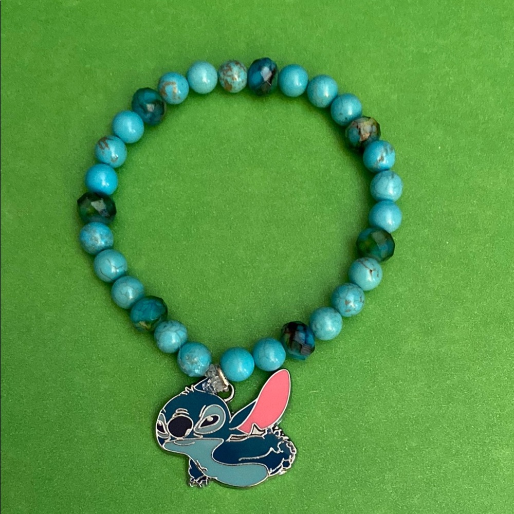 Lilo and Stitch Turquoise Beaded Bracelet